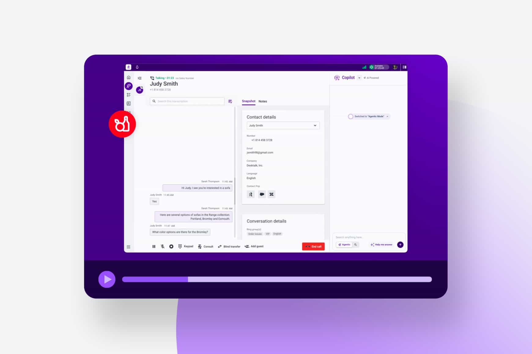 Talkdesk Consumer Goods Experience Cloud