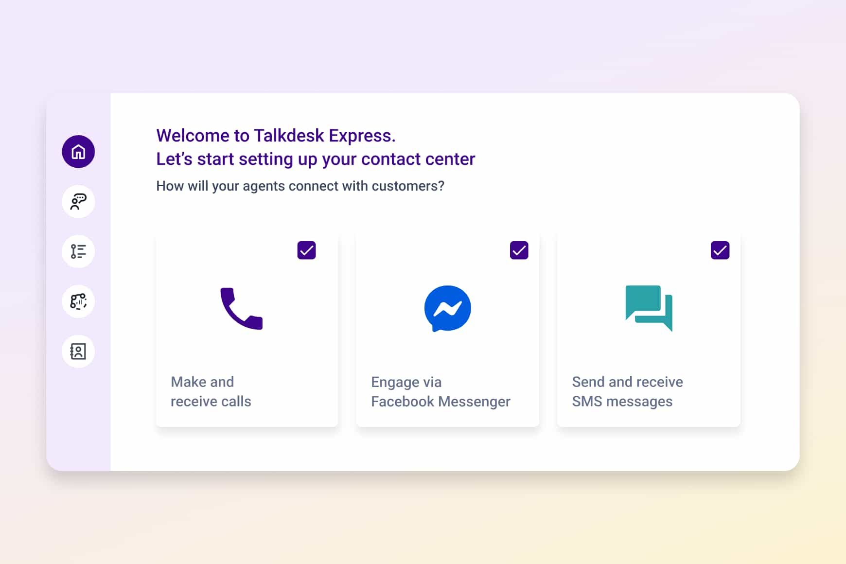 Welcome Talkdesk Page Express 001