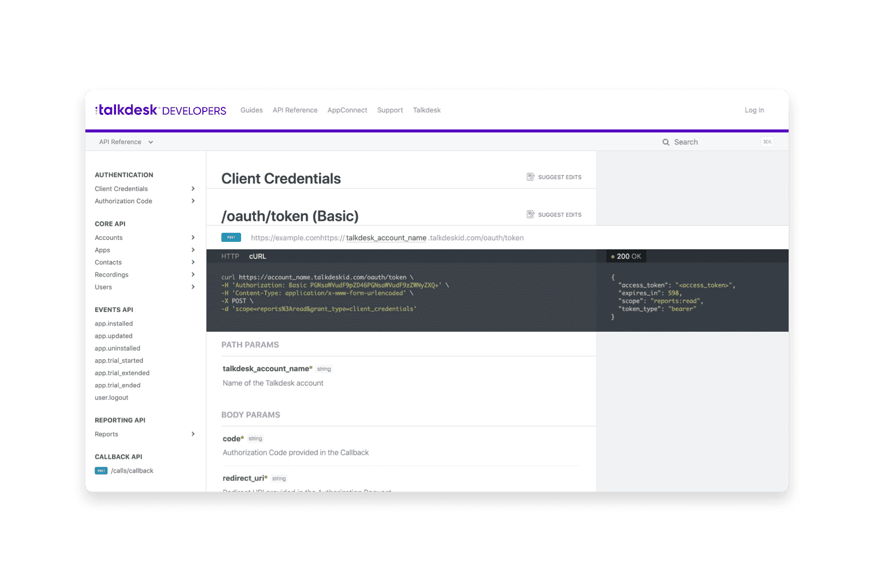Talkdesk Developers Api Reference