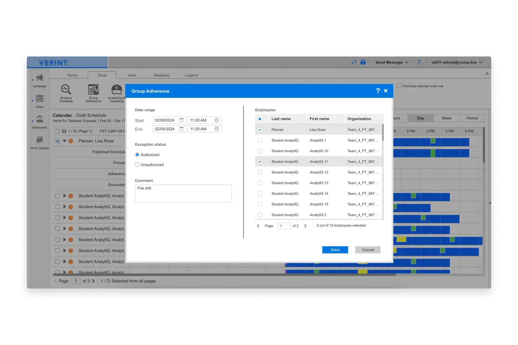 Advanced Management Scheduling