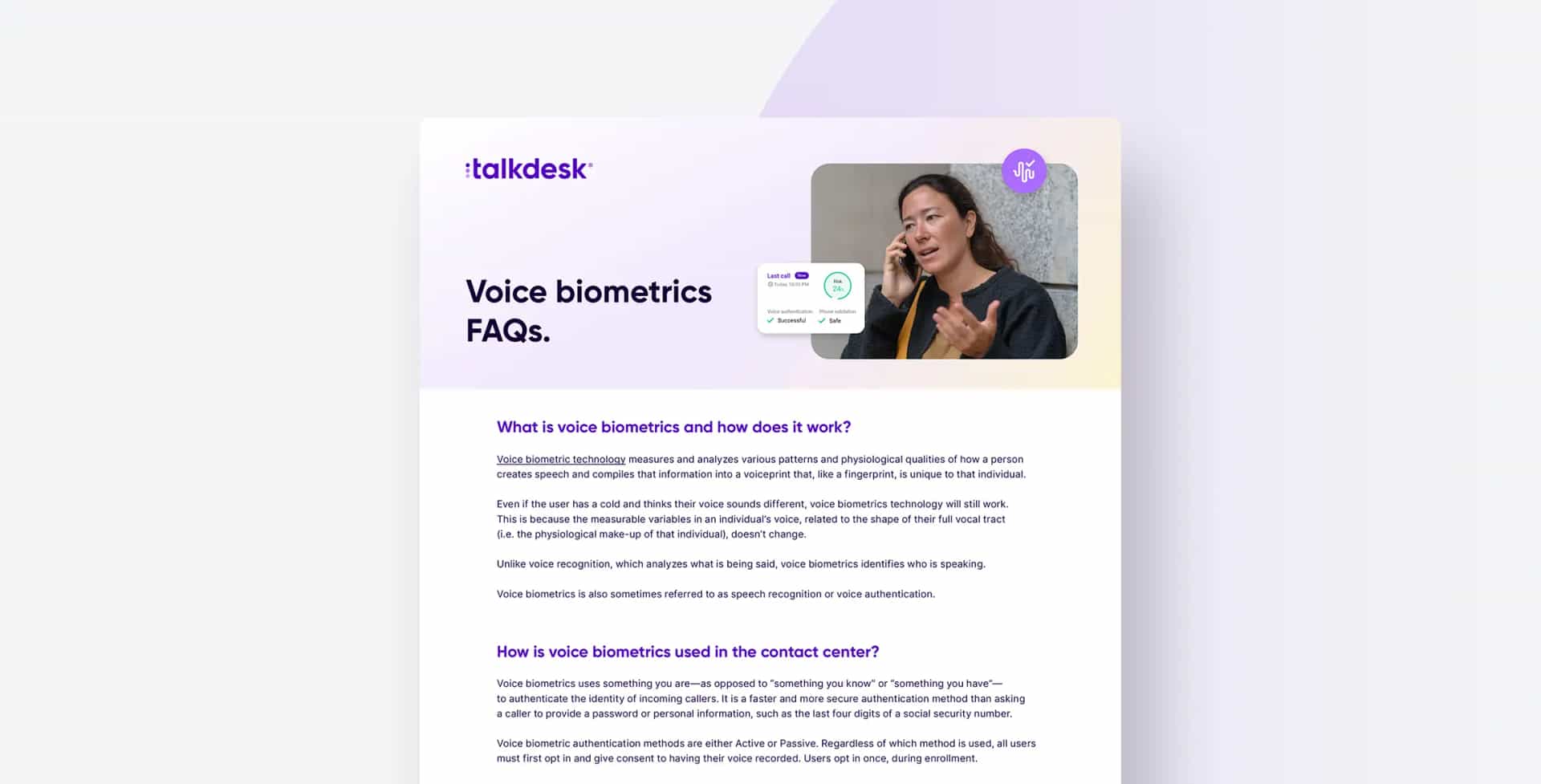 Voice Biometrics Faq Hero