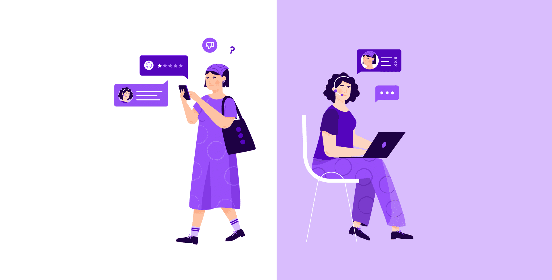 a call enter woman agent handles an angry customer